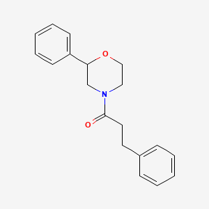 molecular formula C19H21NO2 B6418094 3-phenyl-1-(2-phenylmorpholin-4-yl)propan-1-one CAS No. 953946-46-8