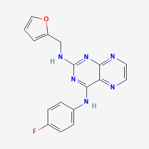molecular formula C17H13FN6O B6418101 N4-(4-fluorophenyl)-N2-[(furan-2-yl)methyl]pteridine-2,4-diamine CAS No. 946348-04-5