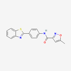 N-[4-(1,3-benzothiazol-2-yl)phenyl]-5-methyl-1,2-oxazole-3-carboxamide