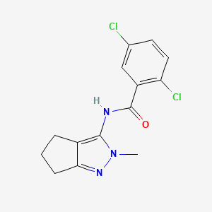molecular formula C14H13Cl2N3O B6418189 2,5-dichloro-N-{2-methyl-2H,4H,5H,6H-cyclopenta[c]pyrazol-3-yl}benzamide CAS No. 1040638-73-0