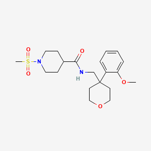 molecular formula C20H30N2O5S B6418227 1-methanesulfonyl-N-{[4-(2-methoxyphenyl)oxan-4-yl]methyl}piperidine-4-carboxamide CAS No. 1091022-07-9