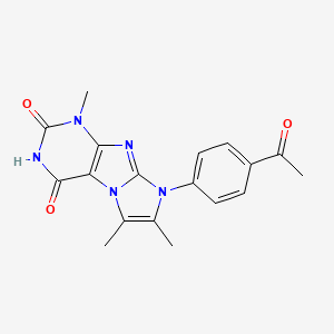 molecular formula C18H17N5O3 B6418270 8-(4-acetylphenyl)-1,6,7-trimethyl-1H,2H,3H,4H,8H-imidazo[1,2-g]purine-2,4-dione CAS No. 1021209-45-9