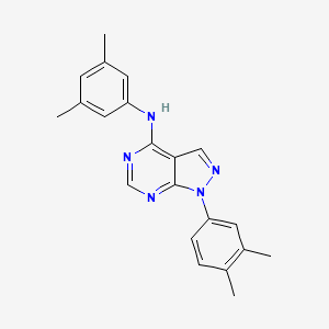 molecular formula C21H21N5 B6418298 1-(3,4-dimethylphenyl)-N-(3,5-dimethylphenyl)-1H-pyrazolo[3,4-d]pyrimidin-4-amine CAS No. 890887-39-5