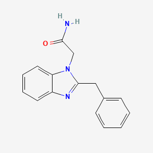 molecular formula C16H15N3O B6418355 2-(2-benzyl-1H-1,3-benzodiazol-1-yl)acetamide CAS No. 891447-74-8