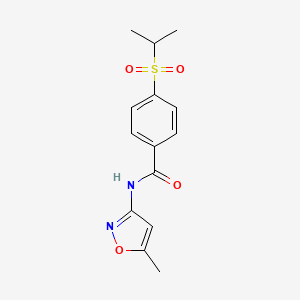 N-(5-methyl-1,2-oxazol-3-yl)-4-(propane-2-sulfonyl)benzamide