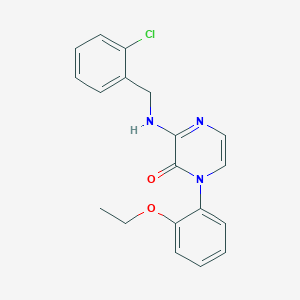 molecular formula C19H18ClN3O2 B6418363 3-{[(2-chlorophenyl)methyl]amino}-1-(2-ethoxyphenyl)-1,2-dihydropyrazin-2-one CAS No. 900000-02-4