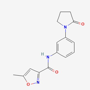 molecular formula C15H15N3O3 B6418364 5-methyl-N-[3-(2-oxopyrrolidin-1-yl)phenyl]-1,2-oxazole-3-carboxamide CAS No. 1209598-00-4