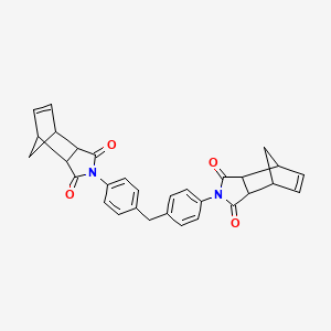 4-{4-[(4-{3,5-dioxo-4-azatricyclo[5.2.1.0^{2,6}]dec-8-en-4-yl}phenyl)methyl]phenyl}-4-azatricyclo[5.2.1.0^{2,6}]dec-8-ene-3,5-dione
