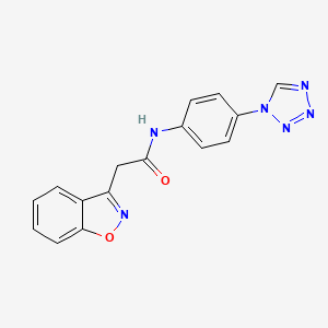 2-(1,2-benzoxazol-3-yl)-N-[4-(1H-1,2,3,4-tetrazol-1-yl)phenyl]acetamide