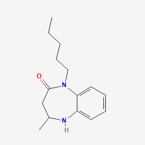 molecular formula C15H22N2O B6418435 4-methyl-1-pentyl-2,3,4,5-tetrahydro-1H-1,5-benzodiazepin-2-one CAS No. 950306-54-4