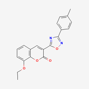 molecular formula C20H16N2O4 B6418441 8-ethoxy-3-[3-(4-methylphenyl)-1,2,4-oxadiazol-5-yl]-2H-chromen-2-one CAS No. 950415-76-6