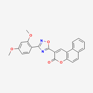 molecular formula C23H16N2O5 B6418446 2-[3-(2,4-dimethoxyphenyl)-1,2,4-oxadiazol-5-yl]-3H-benzo[f]chromen-3-one CAS No. 931954-17-5