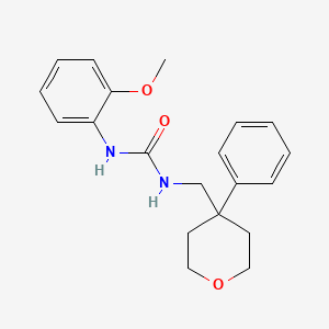 molecular formula C20H24N2O3 B6418512 1-(2-methoxyphenyl)-3-[(4-phenyloxan-4-yl)methyl]urea CAS No. 1147727-01-2