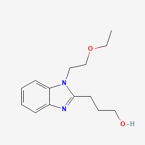molecular formula C14H20N2O2 B6418519 3-[1-(2-ethoxyethyl)-1H-1,3-benzodiazol-2-yl]propan-1-ol CAS No. 488715-03-3