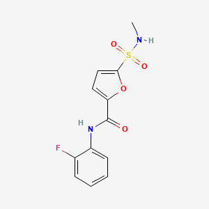 molecular formula C12H11FN2O4S B6418533 N-(2-fluorophenyl)-5-(methylsulfamoyl)furan-2-carboxamide CAS No. 1147775-70-9