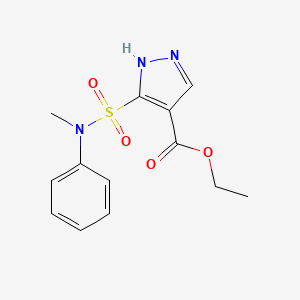 molecular formula C13H15N3O4S B6418573 ethyl 5-[methyl(phenyl)sulfamoyl]-1H-pyrazole-4-carboxylate CAS No. 155144-44-8