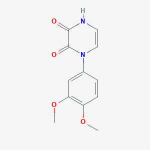 molecular formula C12H12N2O4 B6418596 1-(3,4-dimethoxyphenyl)-1,2,3,4-tetrahydropyrazine-2,3-dione CAS No. 892293-65-1