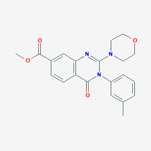 molecular formula C21H21N3O4 B6418603 methyl 3-(3-methylphenyl)-2-(morpholin-4-yl)-4-oxo-3,4-dihydroquinazoline-7-carboxylate CAS No. 950271-94-0