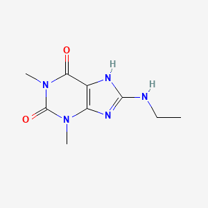 molecular formula C9H13N5O2 B6418613 8-(ethylamino)-1,3-dimethyl-2,3,6,7-tetrahydro-1H-purine-2,6-dione CAS No. 5426-46-0