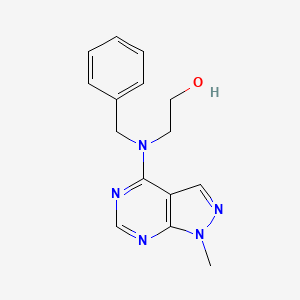 molecular formula C15H17N5O B6418618 2-[benzyl({1-methyl-1H-pyrazolo[3,4-d]pyrimidin-4-yl})amino]ethan-1-ol CAS No. 869072-26-4