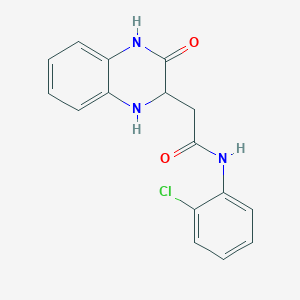 molecular formula C16H14ClN3O2 B6418649 N-(2-chlorophenyl)-2-(3-oxo-1,2,3,4-tetrahydroquinoxalin-2-yl)acetamide CAS No. 40375-97-1