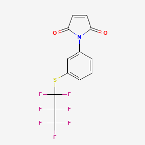 molecular formula C13H6F7NO2S B6418669 1-{3-[(1,1,2,2,3,3,3-heptafluoropropyl)sulfanyl]phenyl}-2,5-dihydro-1H-pyrrole-2,5-dione CAS No. 314279-08-8