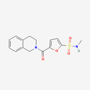 molecular formula C15H16N2O4S B6418687 N-methyl-5-(1,2,3,4-tetrahydroisoquinoline-2-carbonyl)furan-2-sulfonamide CAS No. 1171643-64-3