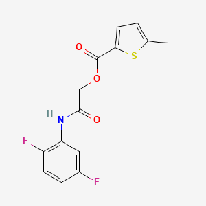 molecular formula C14H11F2NO3S B6418703 [(2,5-difluorophenyl)carbamoyl]methyl 5-methylthiophene-2-carboxylate CAS No. 438606-35-0