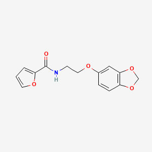 molecular formula C14H13NO5 B6418712 N-[2-(2H-1,3-benzodioxol-5-yloxy)ethyl]furan-2-carboxamide CAS No. 931725-18-7