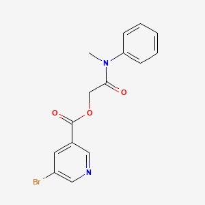 molecular formula C15H13BrN2O3 B6418716 [methyl(phenyl)carbamoyl]methyl 5-bromopyridine-3-carboxylate CAS No. 387377-85-7