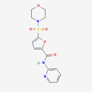 molecular formula C14H15N3O5S B6418722 5-(morpholine-4-sulfonyl)-N-(pyridin-2-yl)furan-2-carboxamide CAS No. 1147724-52-4