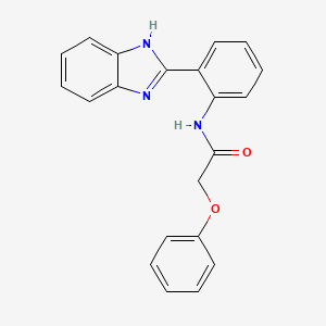 molecular formula C21H17N3O2 B6418736 N-[2-(1H-1,3-benzodiazol-2-yl)phenyl]-2-phenoxyacetamide CAS No. 476285-39-9