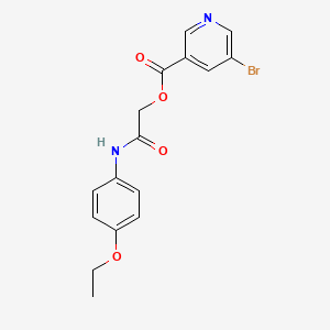 molecular formula C16H15BrN2O4 B6418737 [(4-ethoxyphenyl)carbamoyl]methyl 5-bromopyridine-3-carboxylate CAS No. 729564-97-0