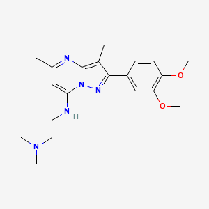 molecular formula C20H27N5O2 B6418776 2-(3,4-dimethoxyphenyl)-N-[2-(dimethylamino)ethyl]-3,5-dimethylpyrazolo[1,5-a]pyrimidin-7-amine CAS No. 1015580-55-8