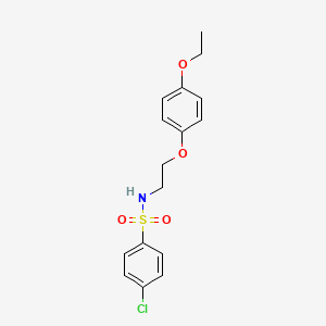 molecular formula C16H18ClNO4S B6418815 4-chloro-N-[2-(4-ethoxyphenoxy)ethyl]benzene-1-sulfonamide CAS No. 1007818-04-3