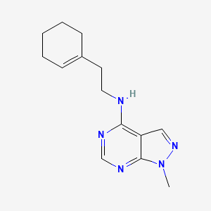 molecular formula C14H19N5 B6418823 N-[2-(cyclohex-1-en-1-yl)ethyl]-1-methyl-1H-pyrazolo[3,4-d]pyrimidin-4-amine CAS No. 869072-55-9