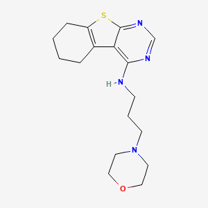 molecular formula C17H24N4OS B6418832 N-[3-(morpholin-4-yl)propyl]-8-thia-4,6-diazatricyclo[7.4.0.0^{2,7}]trideca-1(9),2(7),3,5-tetraen-3-amine CAS No. 70059-57-3