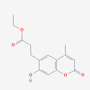 molecular formula C15H16O5 B6418881 ethyl 3-(7-hydroxy-4-methyl-2-oxo-2H-chromen-6-yl)propanoate CAS No. 929338-95-4