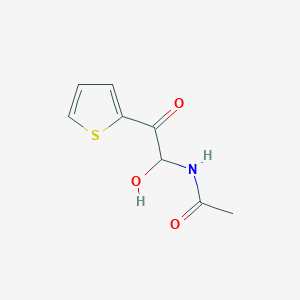 N-[1-hydroxy-2-oxo-2-(thiophen-2-yl)ethyl]acetamide
