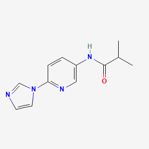 molecular formula C12H14N4O B6418913 N-[6-(1H-imidazol-1-yl)pyridin-3-yl]-2-methylpropanamide CAS No. 1281140-81-5