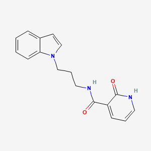 molecular formula C17H17N3O2 B6418944 N-[3-(1H-indol-1-yl)propyl]-2-oxo-1,2-dihydropyridine-3-carboxamide CAS No. 1009984-13-7