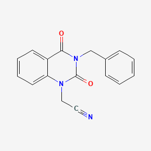 molecular formula C17H13N3O2 B6419013 2-(3-benzyl-2,4-dioxo-1,2,3,4-tetrahydroquinazolin-1-yl)acetonitrile CAS No. 892295-10-2