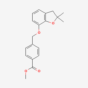 molecular formula C19H20O4 B6419032 methyl 4-{[(2,2-dimethyl-2,3-dihydro-1-benzofuran-7-yl)oxy]methyl}benzoate CAS No. 1031514-47-2