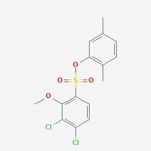 molecular formula C15H14Cl2O4S B6419047 2,5-dimethylphenyl 3,4-dichloro-2-methoxybenzene-1-sulfonate CAS No. 889799-25-1
