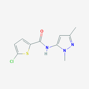 molecular formula C10H10ClN3OS B6419089 5-chloro-N-(1,3-dimethyl-1H-pyrazol-5-yl)thiophene-2-carboxamide CAS No. 1020453-93-3