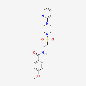 molecular formula C19H24N4O4S B6419102 4-methoxy-N-(2-{[4-(pyridin-2-yl)piperazin-1-yl]sulfonyl}ethyl)benzamide CAS No. 946200-81-3
