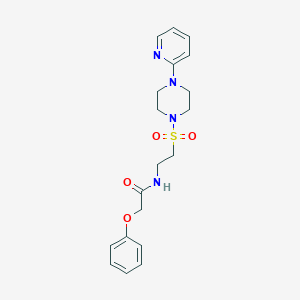 molecular formula C19H24N4O4S B6419114 2-phenoxy-N-(2-{[4-(pyridin-2-yl)piperazin-1-yl]sulfonyl}ethyl)acetamide CAS No. 946201-50-9