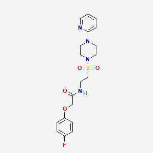 molecular formula C19H23FN4O4S B6419120 2-(4-fluorophenoxy)-N-(2-{[4-(pyridin-2-yl)piperazin-1-yl]sulfonyl}ethyl)acetamide CAS No. 946202-01-3