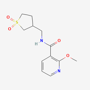 molecular formula C12H16N2O4S B6419202 N-[(1,1-dioxo-1lambda6-thiolan-3-yl)methyl]-2-methoxypyridine-3-carboxamide CAS No. 1211650-90-6