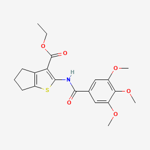 molecular formula C20H23NO6S B6419313 ethyl 2-(3,4,5-trimethoxybenzamido)-4H,5H,6H-cyclopenta[b]thiophene-3-carboxylate CAS No. 301305-77-1